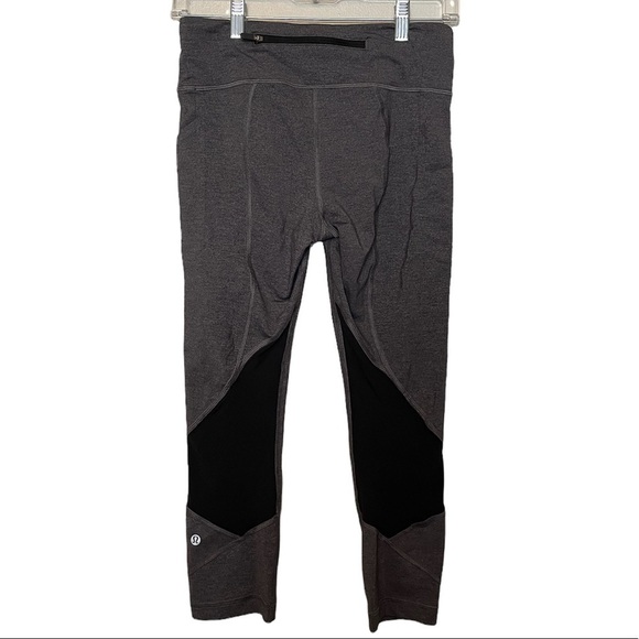 Lululemon Grey Pace Rival Crop Size 6 - Picture 5 of 9